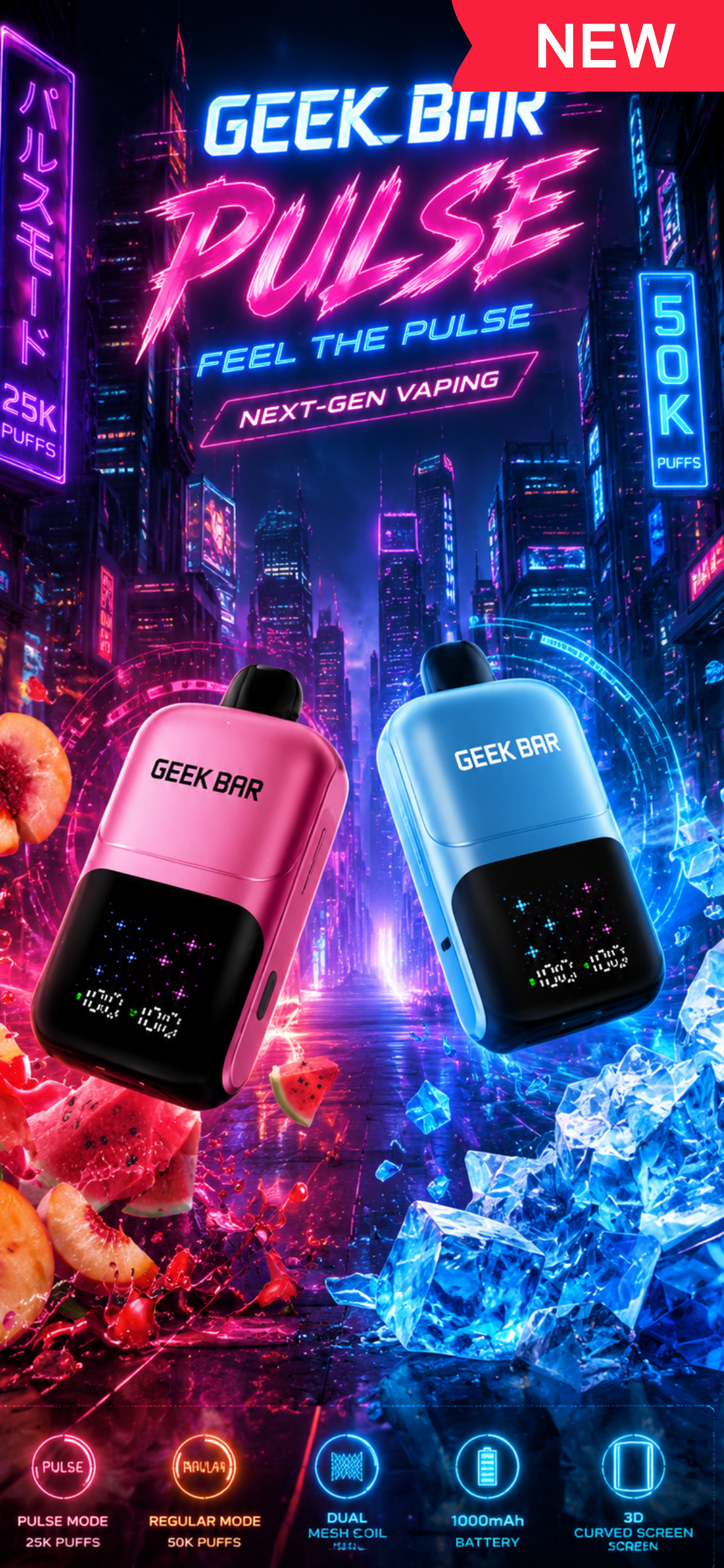 Geek Bar 2GO Ice Prince 5% Disposable 50k Puffs