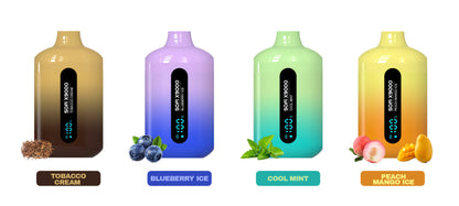Zero Nicotine 9000 Puffs Disposable Rechargeable By SOFI Vape